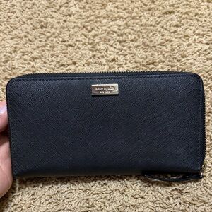 Kate Spade Black Textured Wallet